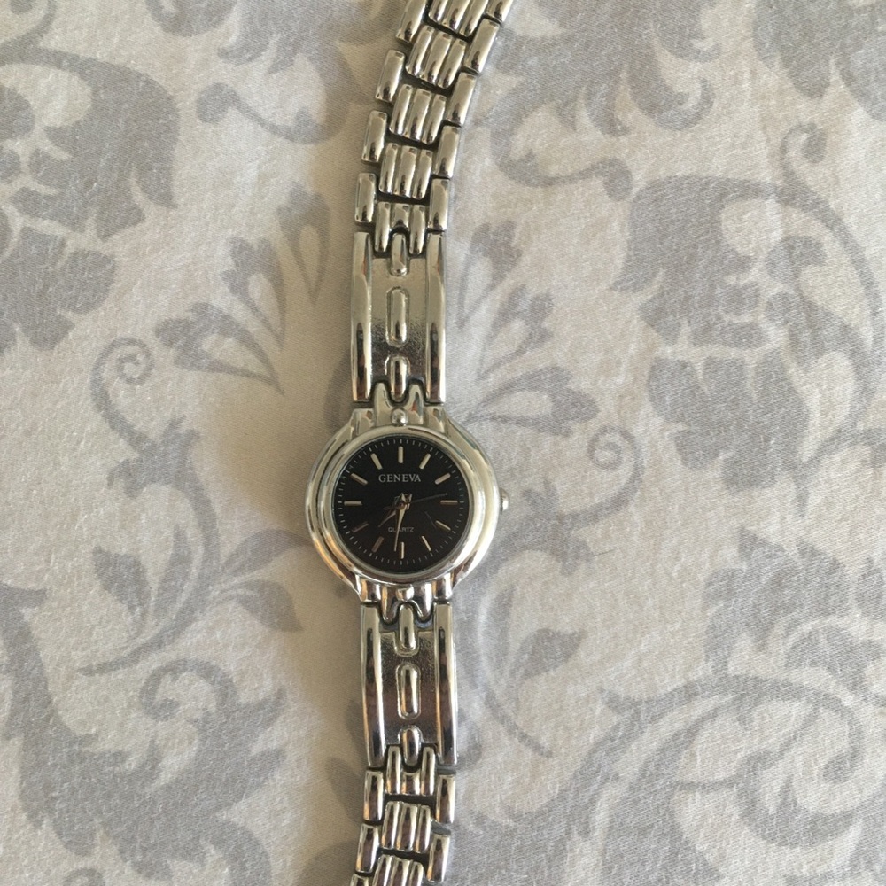 Stainless Steel Geneva Quartz Watch